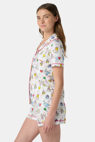 Roller Rabbit White Birthday Bonanza Polo Pajamas