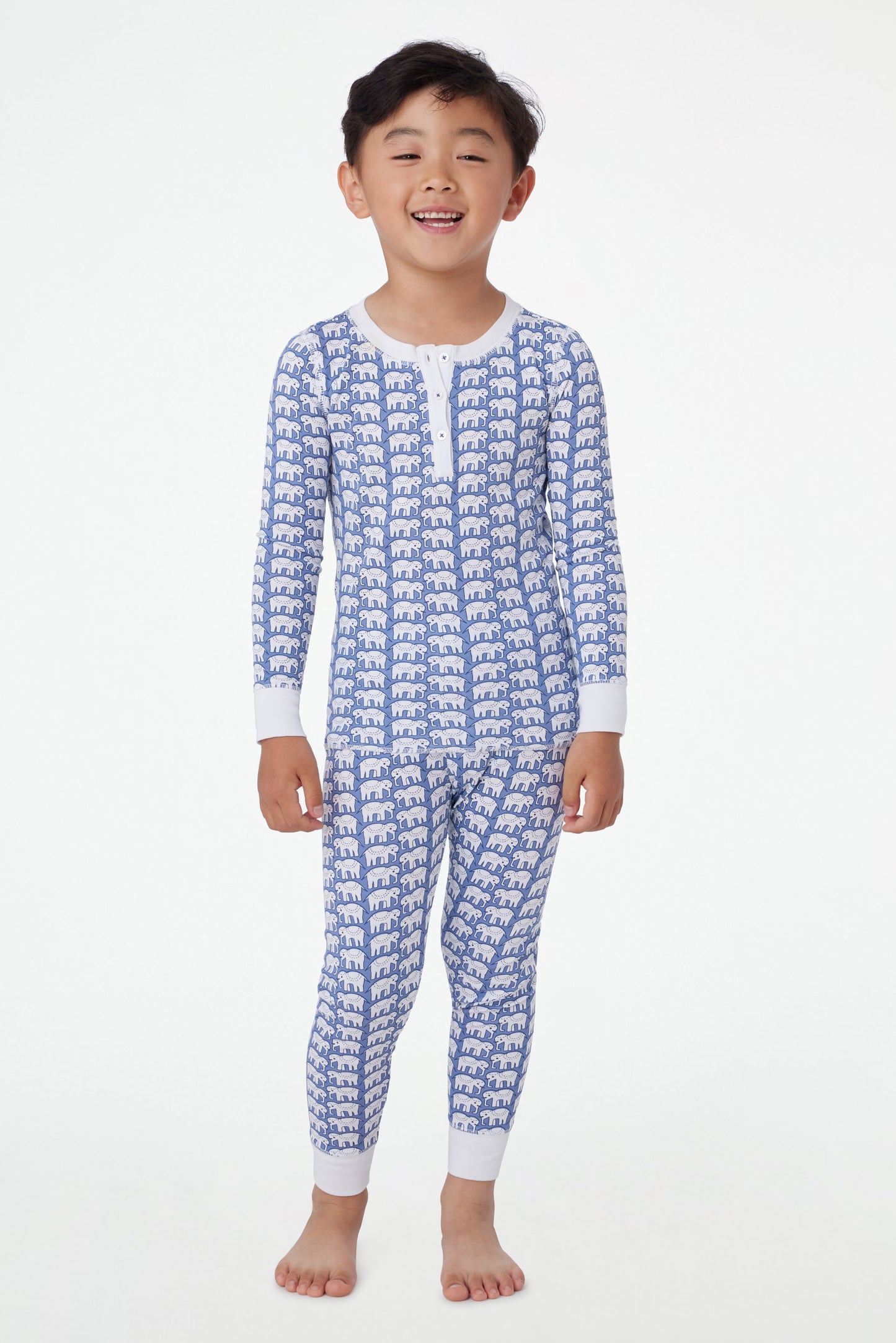Roller Rabbit Blue Kids Hathi Pajamas