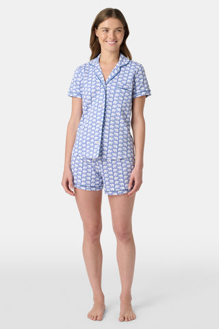 Roller Rabbit Blue Hathi Polo Pajamas