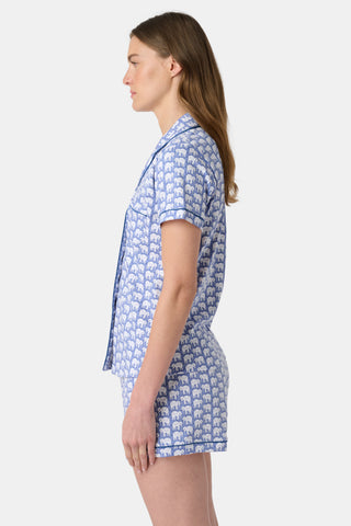 Roller Rabbit Blue Hathi Polo Pajamas