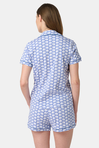 Roller Rabbit Blue Hathi Polo Pajamas