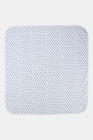 Roller Rabbit Blue Infant Hearts Receiving Blanket