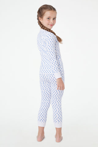 Roller Rabbit Blue Kids Hearts Pajamas