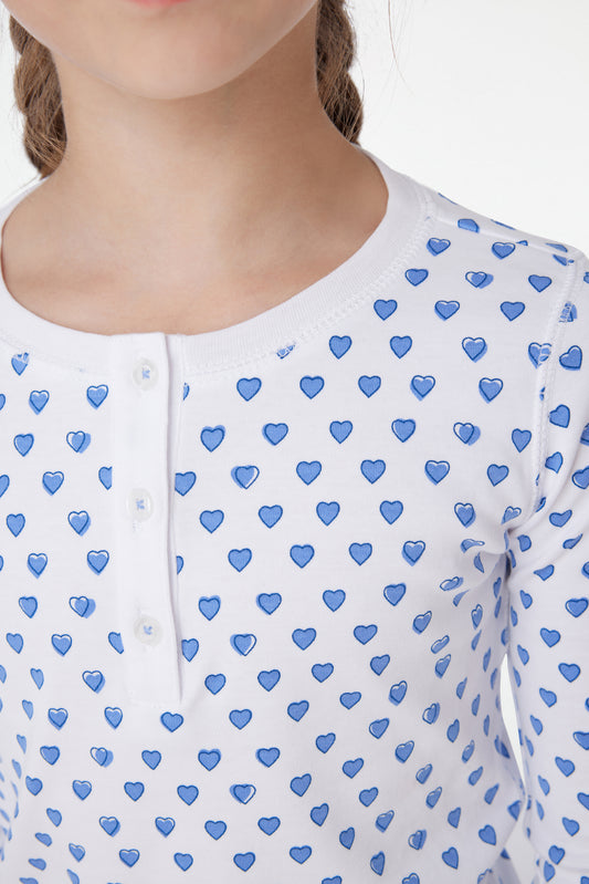 Roller Rabbit Kids Blue Hearts Pajamas view 2