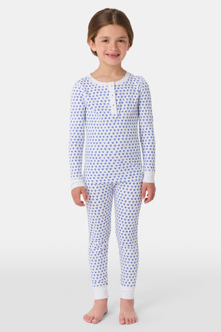 Roller Rabbit Blue Kids Hearts Pajamas
