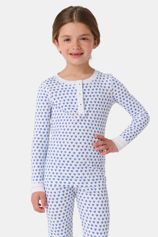 Roller Rabbit Blue Kids Hearts Pajamas