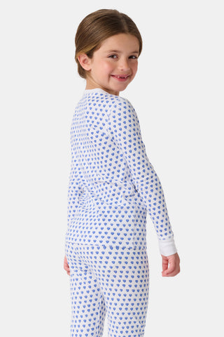 Roller Rabbit Blue Kids Hearts Pajamas