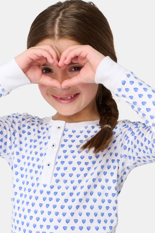 Roller Rabbit Blue Kids Hearts Pajamas