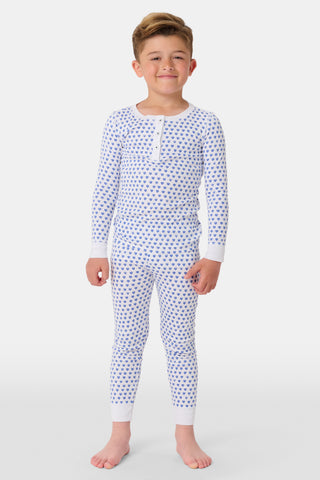 Roller Rabbit Blue Kids Hearts Pajamas