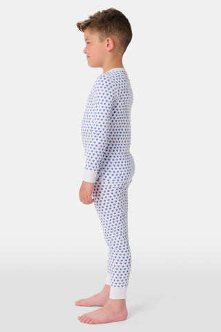 Roller Rabbit Blue Kids Hearts Pajamas