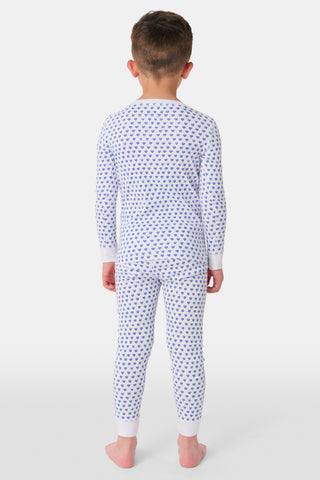 Roller Rabbit Blue Kids Hearts Pajamas