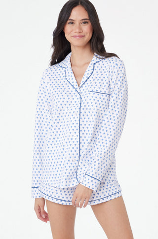 Roller Rabbit Blue Hearts Paola Polo Pajamas