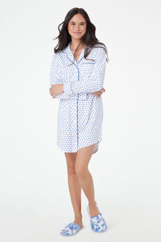 Roller Rabbit Blue Hearts Perlita Lounge Dress
