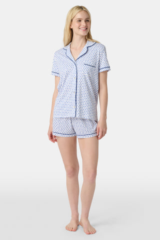 Roller Rabbit Blue Hearts Polo Pajamas