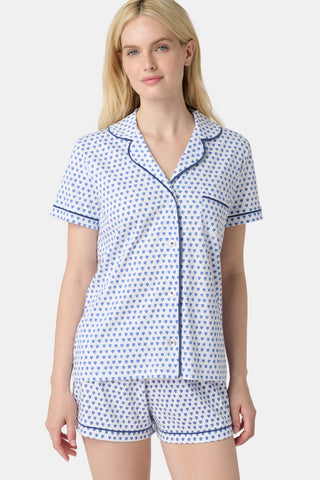 Roller Rabbit Blue Hearts Polo Pajamas