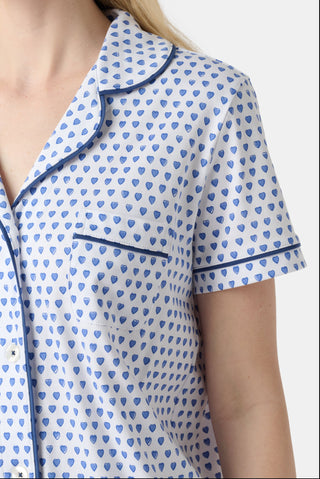 Roller Rabbit Blue Hearts Polo Pajamas