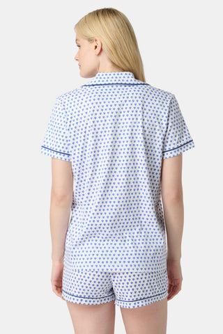 Roller Rabbit Blue Hearts Polo Pajamas