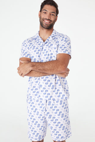 Roller Rabbit Men's Blue Moby Louie Pajamas