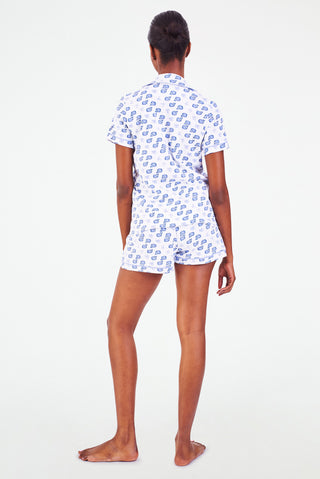 Roller Rabbit Blue Moby Polo Pajamas