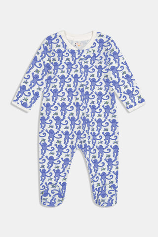 Infant Monkey Zipper Footie