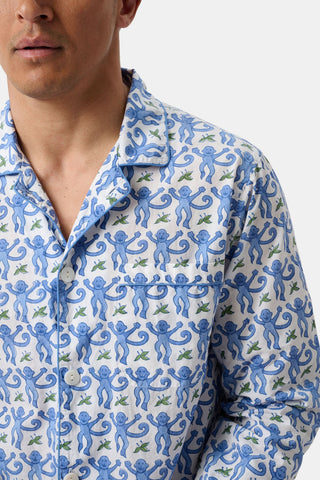 Roller Rabbit Blue Men's Blue Monkey Loungewear Set