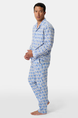 Roller Rabbit Blue Men's Blue Monkey Loungewear Set