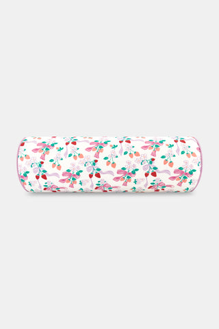 Roller Rabbit Pink Strawberry Bows Bolster Pillow