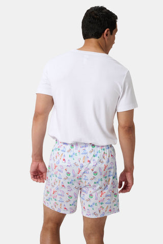 Roller Rabbit Mens Summer Club/Clementine Trellis Boxer Set