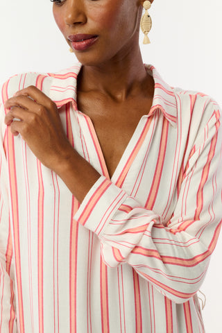 Roller Rabbit Coral Cabana Stripe Fallon Dress