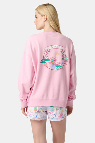 Roller Rabbit Pink Camp RR Crewneck