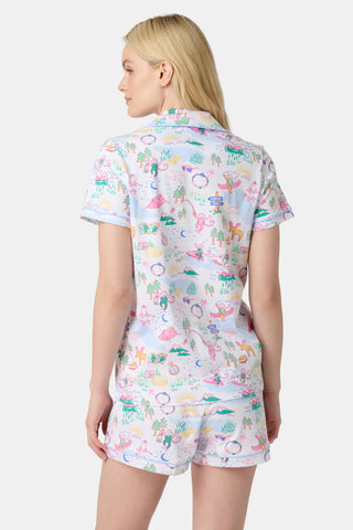 Roller Rabbit Pink Camp RR Polo Pajamas