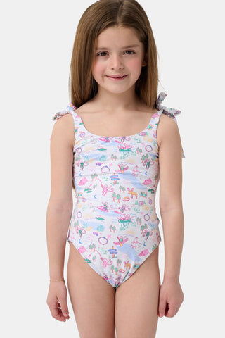 Roller Rabbit Pink Kids Camp RR Cora One Piece