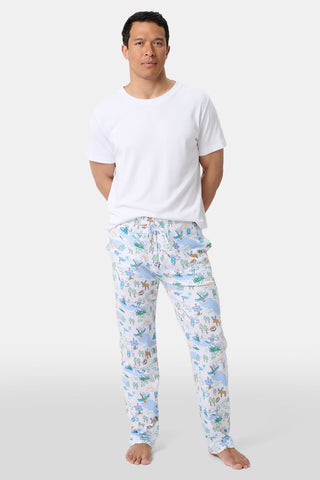 Roller Rabbit Blue Mens Camp RR Simon Pant