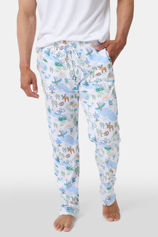 Roller Rabbit Blue Mens Camp RR Simon Pant