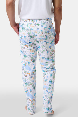 Roller Rabbit Blue Mens Camp RR Simon Pant