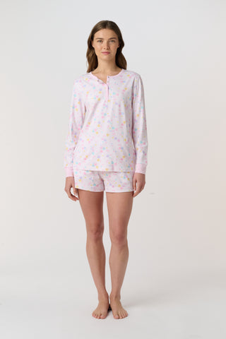 Roller Rabbit Pink Sugar Candy Heart Stripe Hunter Pajamas