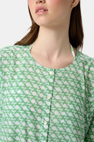 Roller Rabbit Green Cane Anu Long Kurta