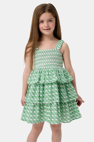 Roller Rabbit Green Kids Cane Kenia Dress