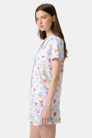 Roller Rabbit Red Catch Of The Day Polo Pajamas
