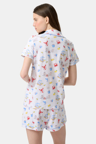 Roller Rabbit Red Catch Of The Day Polo Pajamas