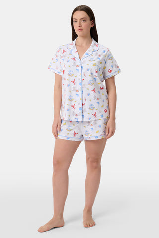 Roller Rabbit Red Catch Of The Day Polo Pajamas