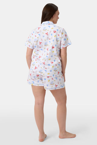 Roller Rabbit Red Catch Of The Day Polo Pajamas