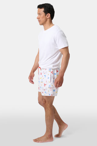 Roller Rabbit Red Mens Catch Of The Day Swim Trunk