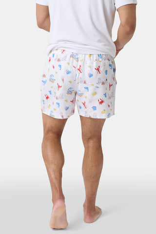 Roller Rabbit Red Mens Catch Of The Day Swim Trunk