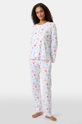 Roller Rabbit Red Catch Of The Day Pajamas