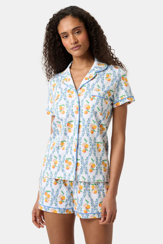 Roller Rabbit Orange Clementine Trellis Polo Pajamas