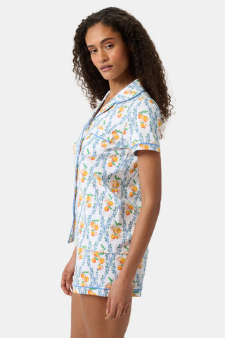 Roller Rabbit Orange Clementine Trellis Polo Pajamas