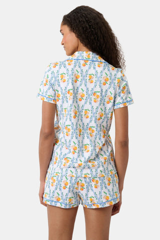 Roller Rabbit Orange Clementine Trellis Polo Pajamas