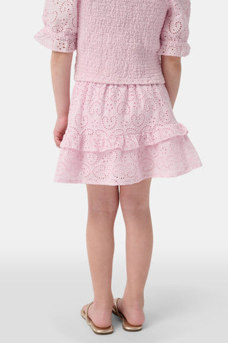 Roller Rabbit Pink Kids Clover Eyelet Emry Skirt
