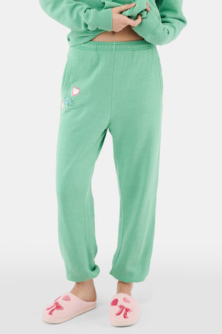 ROLLER RABBIT GREEN COZY CABIN SWEATPANTS